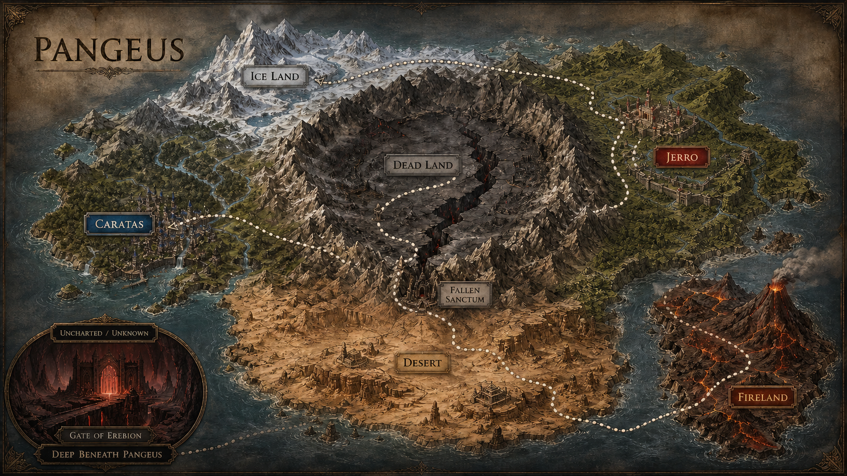 World map of Pangeus